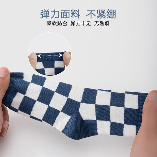 【五双装】洁丽雅正品棉质童袜透气不闷脚可爱童趣弹力舒适儿童袜 商品图3
