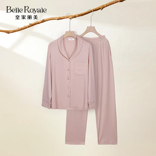 皇家丽美新款秋款家居服莱赛尔女款开衫长袖长裤套装JJT91124 商品图1
