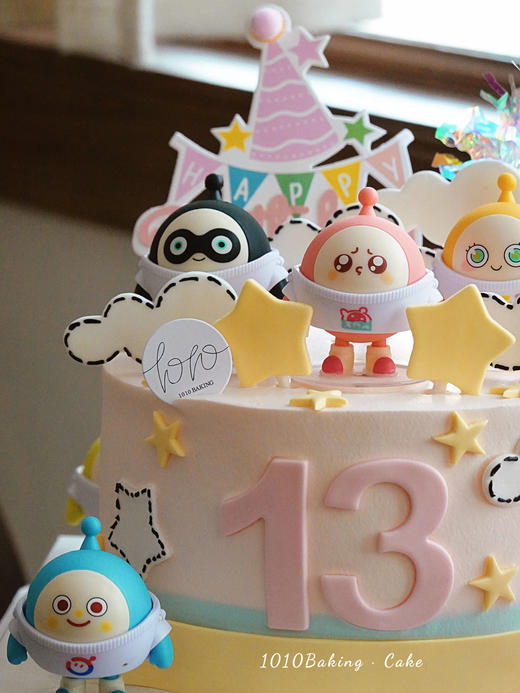 「蛋仔派对·粉系」岁数可改·翻糖巧克力·100%动物奶油（附图6寸·提前3天预订） 商品图2