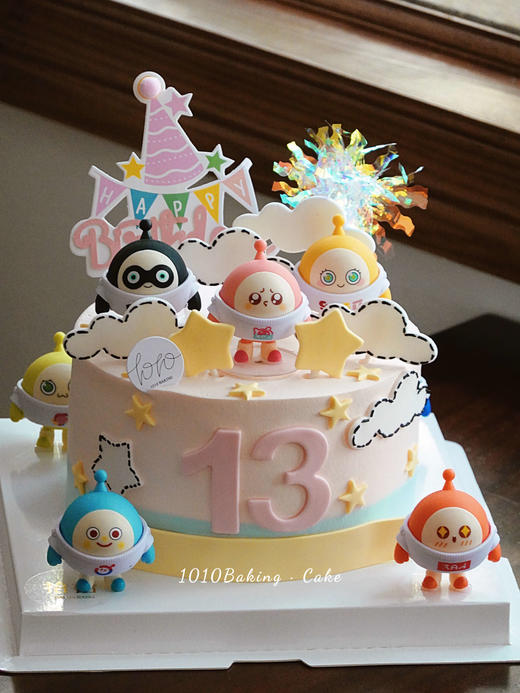 「蛋仔派对·粉系」岁数可改·翻糖巧克力·100%动物奶油（附图6寸·提前3天预订） 商品图1