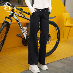 跃牌【瑜堂系列】宽松直筒阔腿裤抽绳高腰提臀健身休闲运动裤女JYJK008