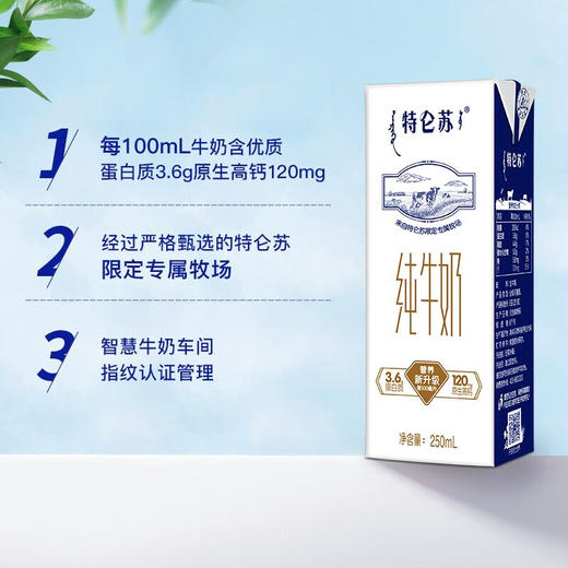 蒙牛 特仑苏纯牛奶苗条装250ml×12盒 商品图1