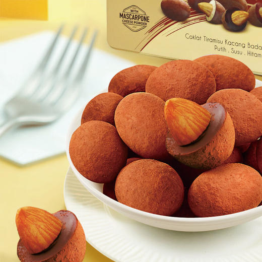 倍乐思多口味提拉米苏扁桃仁夹心巧克力(白、牛奶、黑)/夹心黑巧克力200g/043904/043903 醇正香浓丝滑口感 商品图3