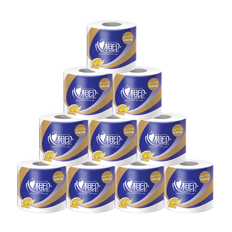 心相印 纸巾 BT910（提装）140克10粒装四层卷筒卫生纸×1提