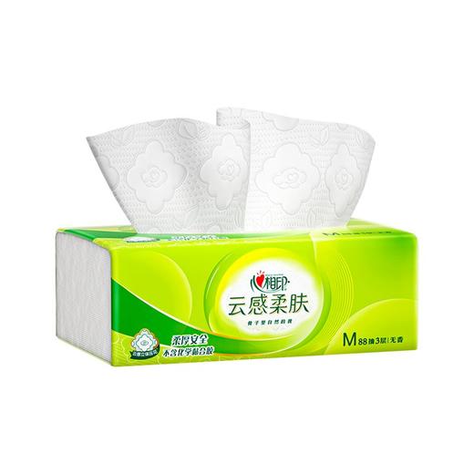 心相印 纸巾 DT18098（箱装）云感88抽16包装三层立体压花塑装纸（M码） 商品图3