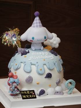 「玉桂狗·美乐蒂」岁数可改·翻糖巧克力·100%动物奶油（附图6寸造型·提前48小时预订）