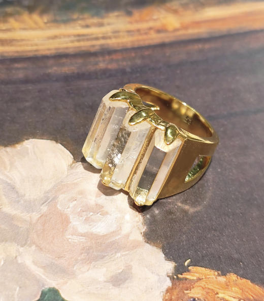 北京仓｜Goossens Paris-Stones-三颗天然水晶 戒指［法国设计师］ 商品图5