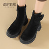 西村名物2024秋冬新款时尚气质厚底休闲靴*英伦风通勤靴女T24DS47831 商品缩略图2