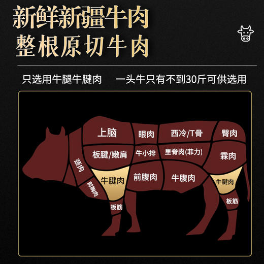 【严选】【新疆草原黄牛肉 没有碎肉拼接 浓郁有嚼劲】新疆八大怪 手撕牛肉干（原味/孜然/香辣）248g/500g袋（厂家直发） 商品图2