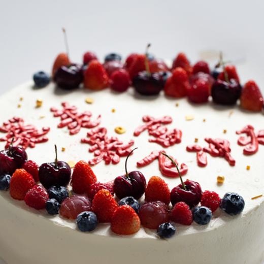 开工大吉「暴富！暴美/暴帅！一飞冲天！」草莓火龙果双拼定制大蛋糕（当日达） 商品图3