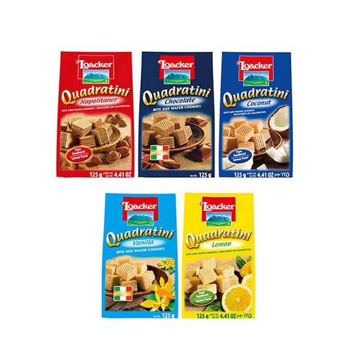 莱家粒粒装威化饼125g  柠檬味/巧克力味/香草味/椰子味/榛子味 商品图0