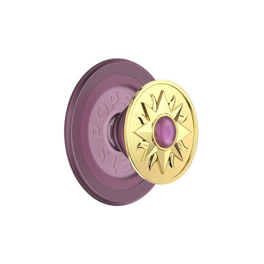 1【古城密语】太阳宝石·紫·MagSafe圆啪嗒 MAGSAFE磁吸手机支架 Round圆啪嗒系列 奢华金 日月星 商品图0