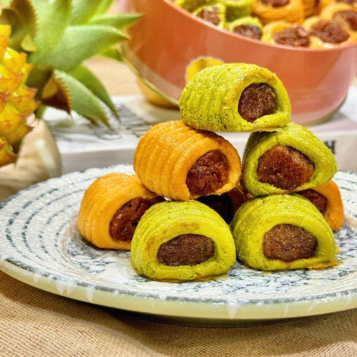 【4月7日开始陆续发货】【斑斓金芝袖珍手工凤梨卷】137g 精致便携小包装｜热带斑斓清香 × 芝香浓郁 x 凤梨酸甜｜层次丰富 回味悠长｜ 一人食/下午茶点/办公分享零食 -默认不配手提袋 商品图1