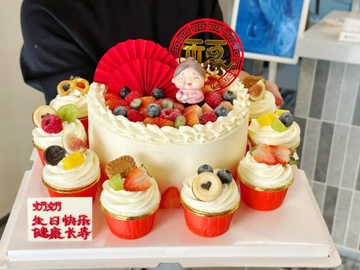 寿星蛋糕，请提前24小时以上预定，装饰按寿星主题随机搭配 商品图2