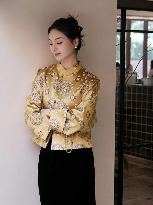 瑕疵|盛唐婧| 新中式团圆宋锦对襟外套[特价品] 商品图1