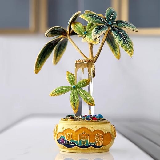 【特惠8折，仅1件，无货退款】罗比罗丹珐琅彩工艺聚宝盆发财树摆件客厅办公室招财摆件开业礼品发财树摆件（大）【不支持补差，非质量问题不退不换】S 商品图4