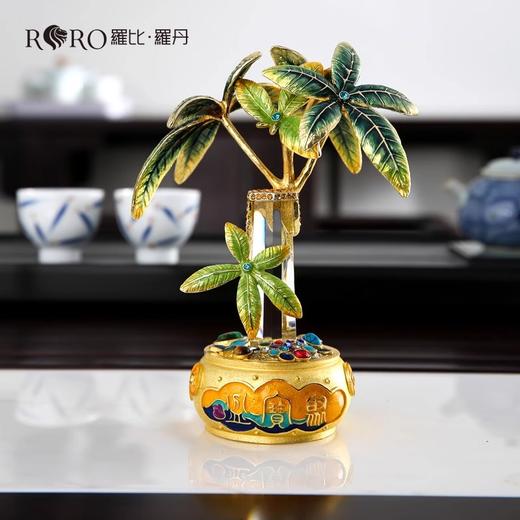 【特惠8折，仅1件，无货退款】罗比罗丹珐琅彩工艺聚宝盆发财树摆件客厅办公室招财摆件开业礼品发财树摆件（大）【不支持补差，非质量问题不退不换】S 商品图1