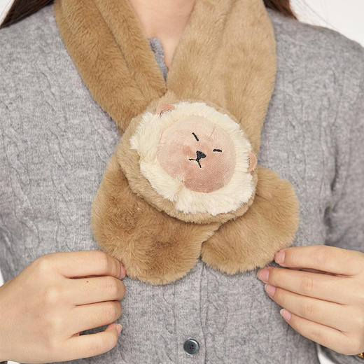 大英博物馆X苏州博物馆 亚述系列 萌狮公仔毛绒围脖围巾 商品图2