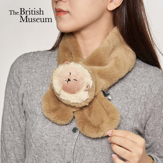 大英博物馆X苏州博物馆 亚述系列 萌狮公仔毛绒围脖围巾 商品图0