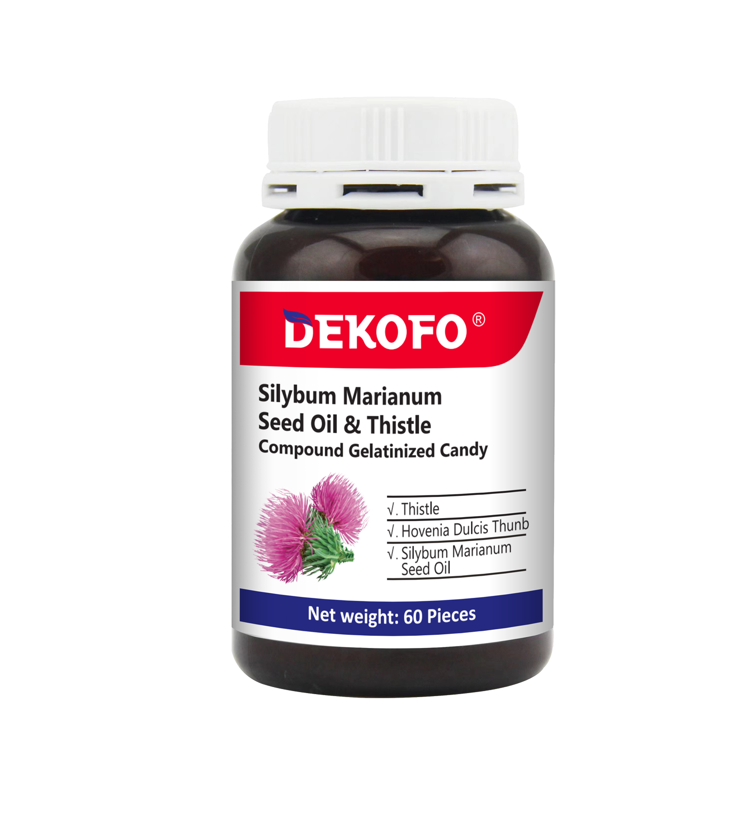DEKOFO 德卡芙 水飞蓟籽油小蓟复合凝胶糖果 60粒/瓶