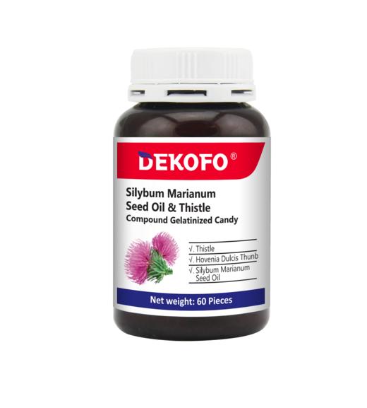 DEKOFO 德卡芙 水飞蓟籽油小蓟复合凝胶糖果 60粒/瓶 商品图0