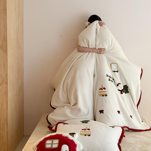 【换季出清】自然醒仿生羊毛绒牛奶绒四件套可爱圣诞人冬季加厚少女心被套珊瑚绒床上用品MT 商品图12