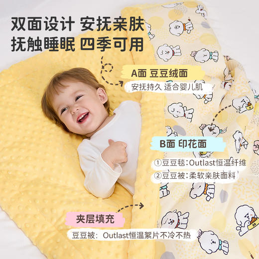 【限时价】ibaby×outlast太空科技恒温奈娃联名3D豆豆绒抑菌睡毯 商品图4