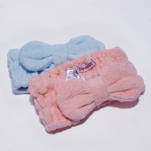 【多样屋专柜】多样屋发箍洗脸发带抑菌棉蝴蝶结洗脸束发带莫兰迪发带 桃粉 商品图0