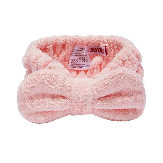 【多样屋专柜】多样屋发箍洗脸发带抑菌棉蝴蝶结洗脸束发带莫兰迪发带 桃粉 商品图5