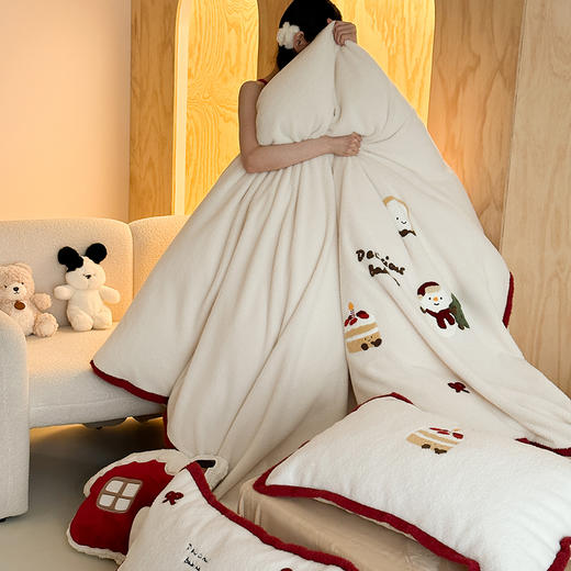 【换季出清】自然醒仿生羊毛绒牛奶绒四件套可爱圣诞人冬季加厚少女心被套珊瑚绒床上用品MT 商品图13