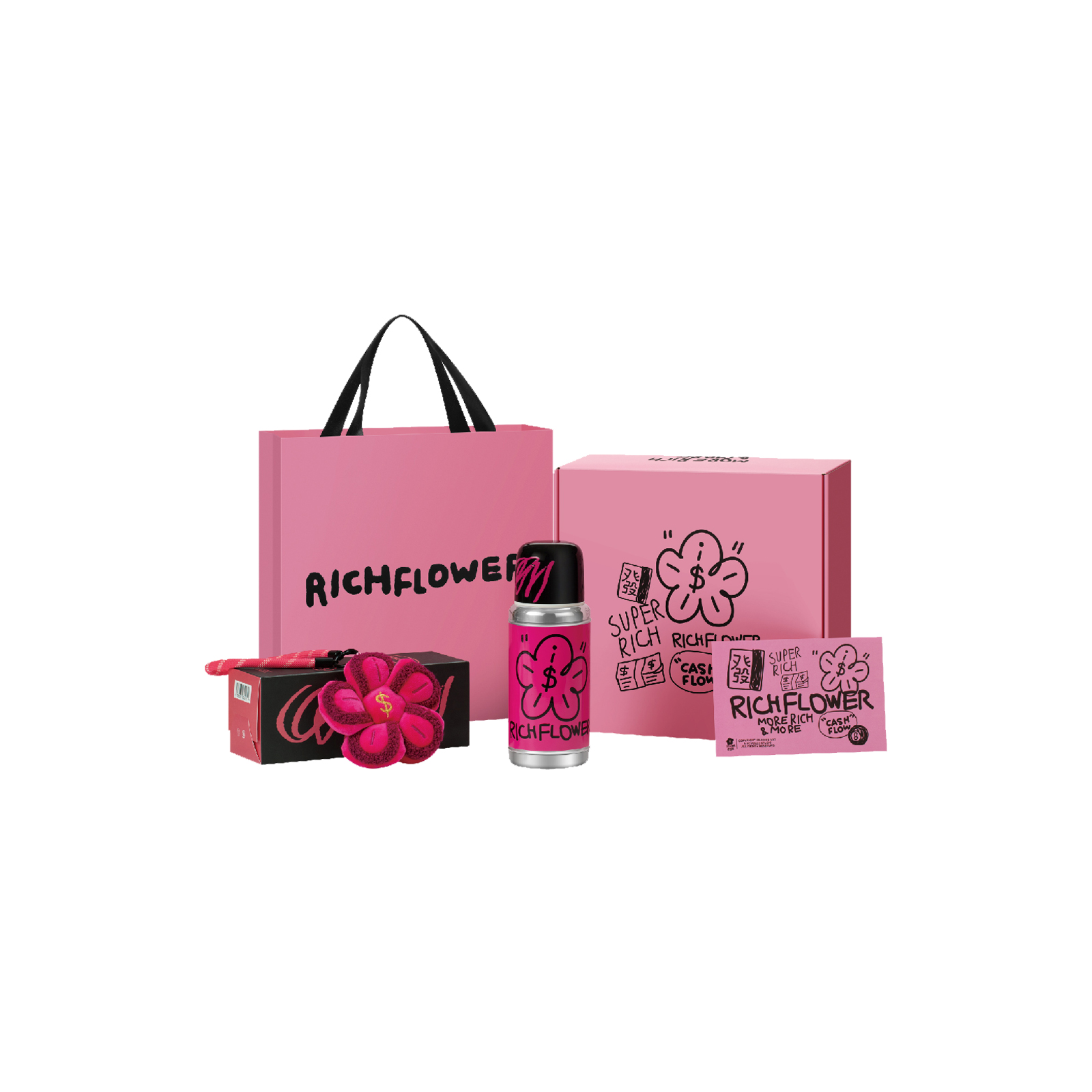 RICH FLOWER 有钱花 加薪水杯 350毫升 礼盒装 办公室便携保温杯 316不锈钢内胆