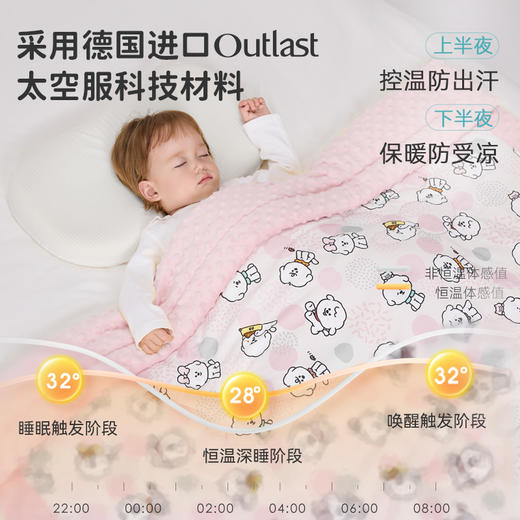 【限时价】ibaby×outlast太空科技恒温奈娃联名3D豆豆绒抑菌睡毯 商品图2