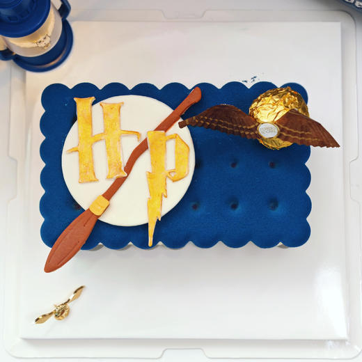 哈利波特拉文克劳金色飞贼Emoji方形蛋糕 商品图3