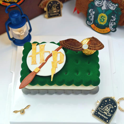 哈利波特斯莱特林金色飞贼Emoji方形蛋糕 商品图3