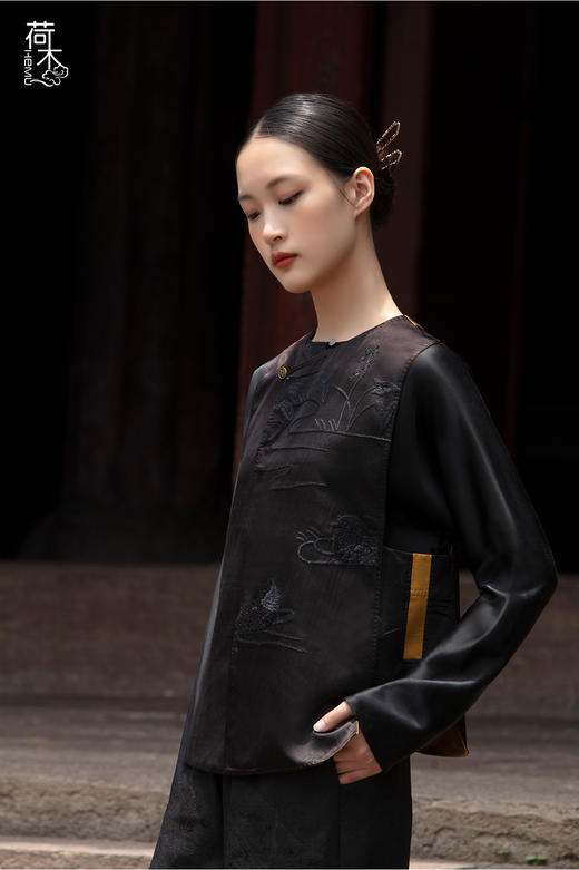 荷木HEMU丨高定绣花马甲/偏襟马甲 商品图9