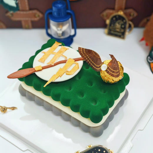 哈利波特斯莱特林金色飞贼Emoji方形蛋糕 商品图0