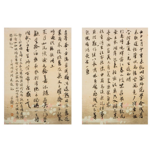 蒙晓羽书《李叔同西湖夜游记》（带框已装裱） 商品图2