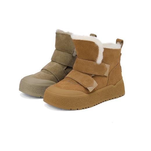 西村名物2024冬季新款时尚厚底加绒软底平底棉鞋毛毛鞋女X24DS47531 商品图0