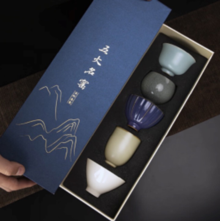 五大名窑茶具茶杯礼盒