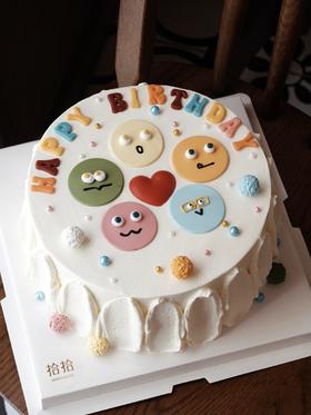 「五月天球球」翻糖巧克力·明星粉丝应援·100%动物奶油（附图8寸·提前48小时预订）