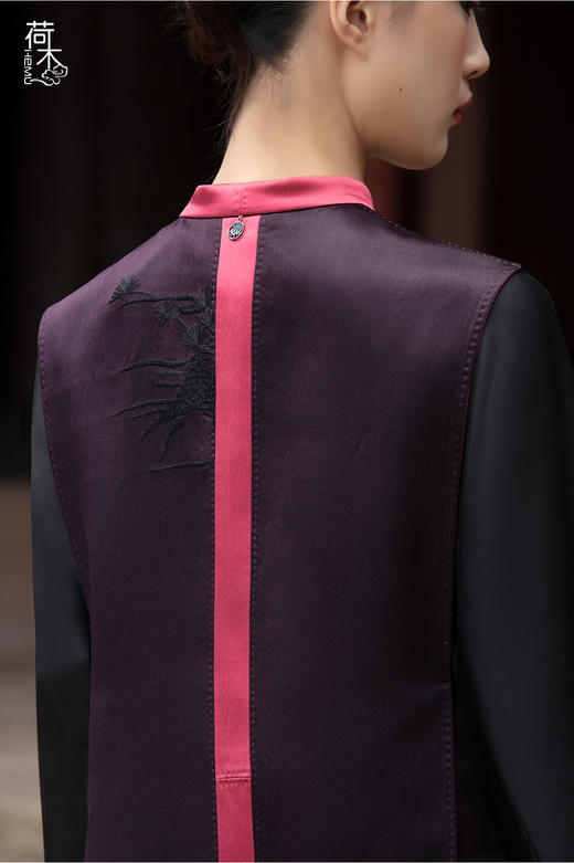 荷木HEMU丨高定绣花马甲/偏襟马甲 商品图4