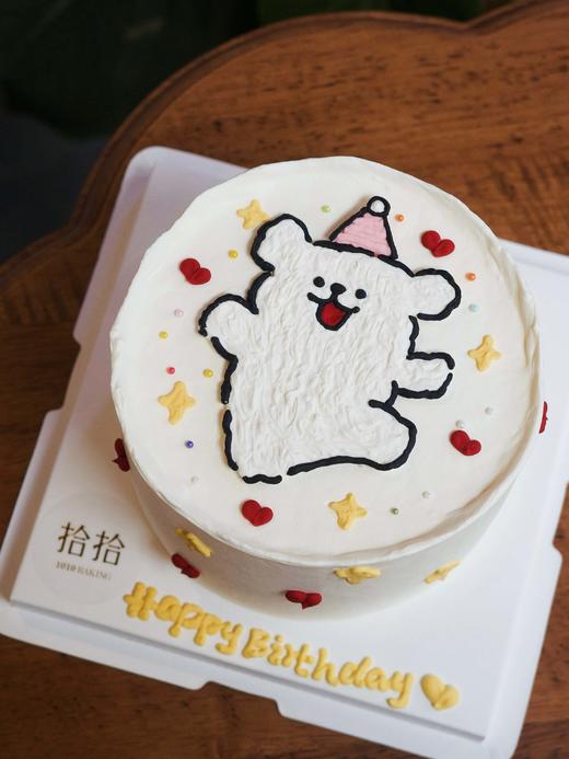 「线条小狗·贴贴狗」手绘蛋糕·100%动物奶油（附图6寸·提前24小时预订） 商品图2