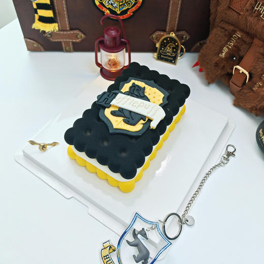 哈利波特赫奇帕奇徽章Emoji方形蛋糕 商品图3