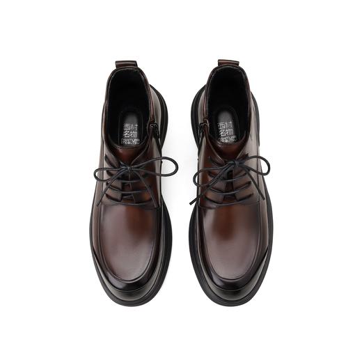 西村名物2024年冬季新款系带男单鞋男鞋男士商务皮鞋皮鞋男X14DU48201 商品图3