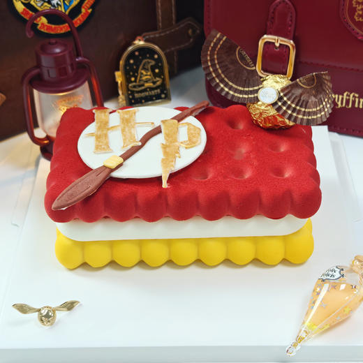 哈利波特格兰芬多金色飞贼Emoji方形蛋糕 商品图5