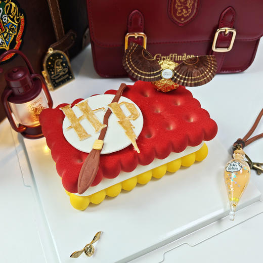 哈利波特格兰芬多金色飞贼Emoji方形蛋糕 商品图0