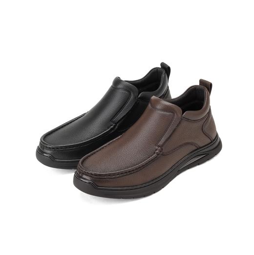 西村名物2024冬季新款一脚蹬男单鞋男鞋男士商务皮鞋皮鞋男X14DU48241 商品图0