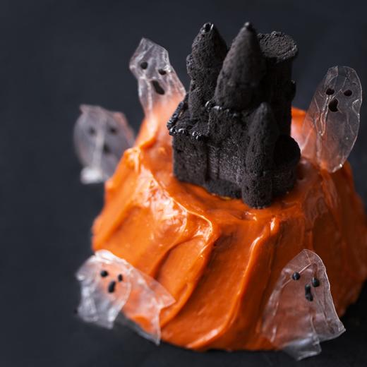 万圣节新品「古堡阿飘」南瓜巧克力味蛋糕｜随机含有万圣节面具或戒指玩具一份！送完即止！ 商品图1