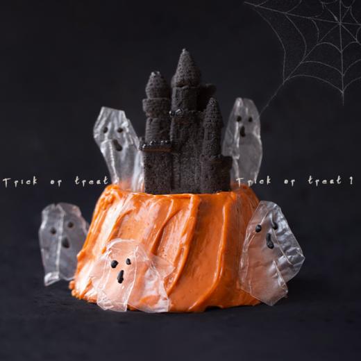 万圣节新品「古堡阿飘」南瓜巧克力味蛋糕｜随机含有万圣节面具或戒指玩具一份！送完即止！ 商品图0