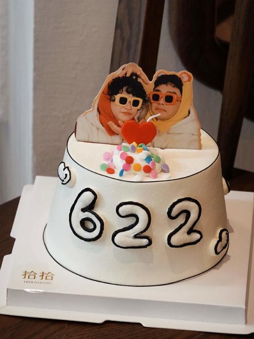 「情侣·订制照片」周年纪念日·巧克力糯米糖纸·100%动物奶油（附图5寸·提前24小时预订） 商品图2